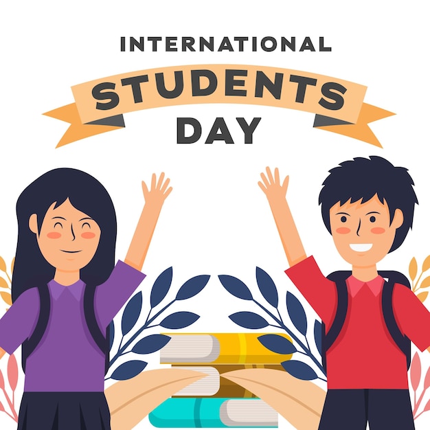 Vector vector design international students day illustration