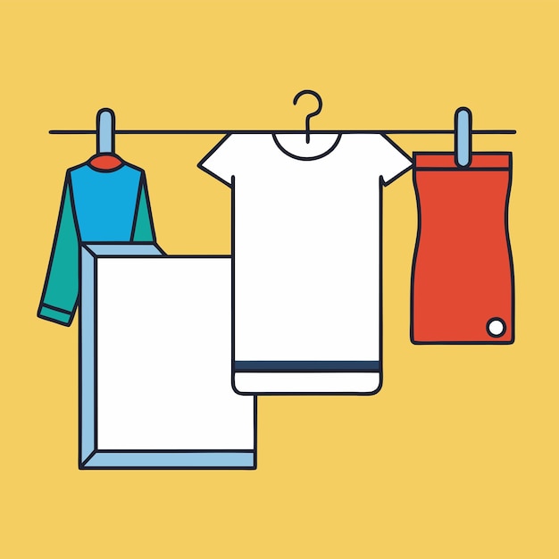 Vector Design of a Laundry Wash and Fold Hanger Clean and Practical Laundry Graphic