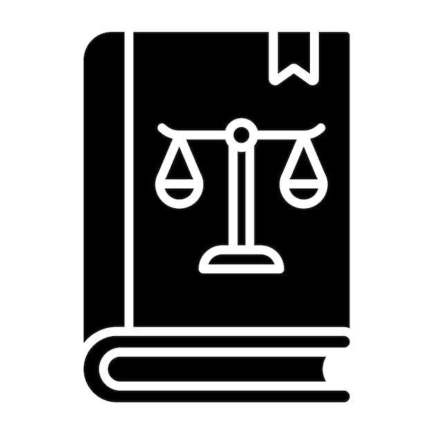 Vector Design Law Book Icon Style