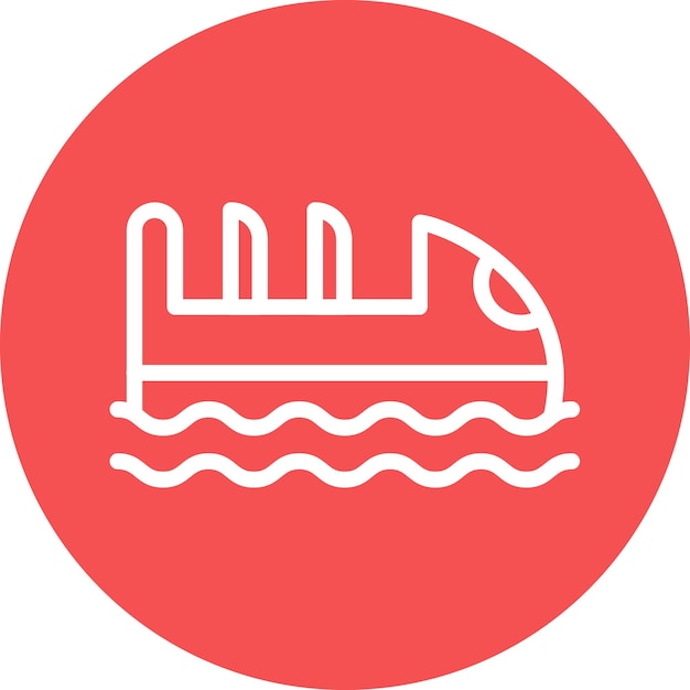 Vector Design Log Flume Icon Style