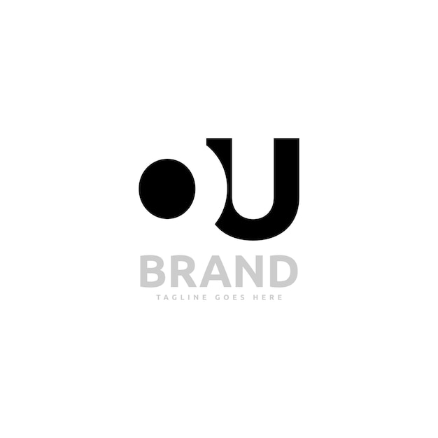 Vector design logo OU letter design