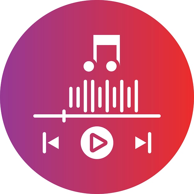 Vector Design Music Player Icon Style