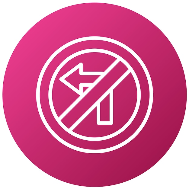 Vector Design No Turns Icon Style