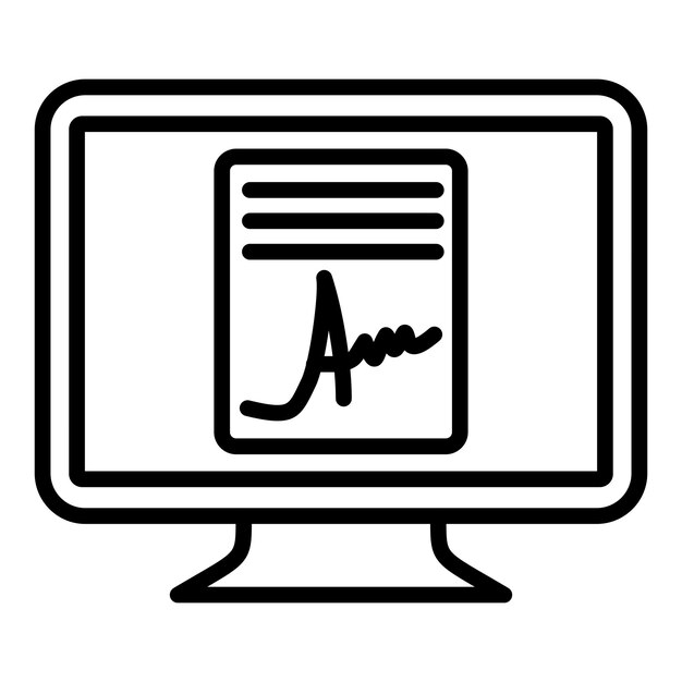 Vector Design Online Agreement Icon Style