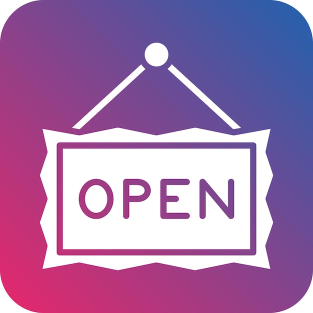 Vector Design Open Tag Icon Style