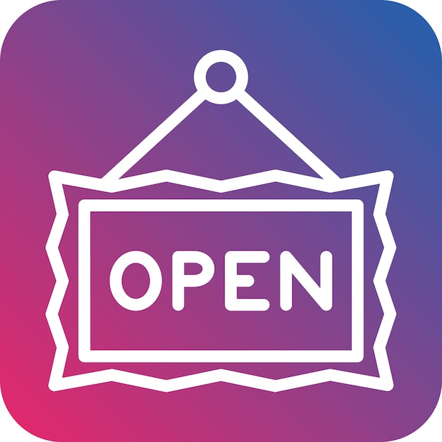 Vector Design Open Tag Icon Style