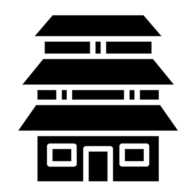 Vector Design Pagoda Icon Style