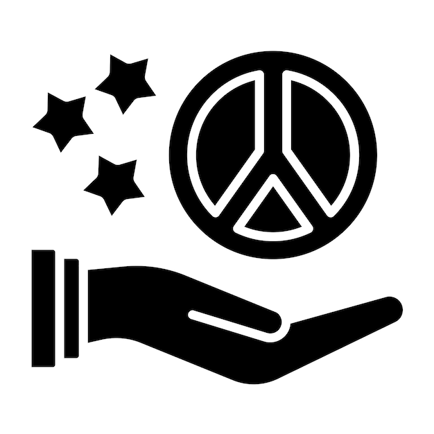 Vector Design Peace Icon Style