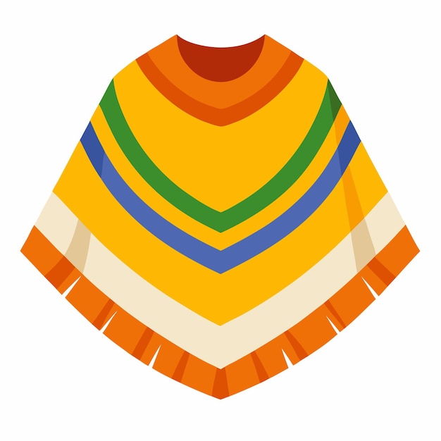 Vector Design of Poncho Clothes Stylish and Versatile Illustration for Fashion and Apparel