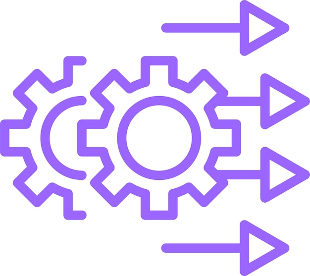 Vector vector design process optimization icon style