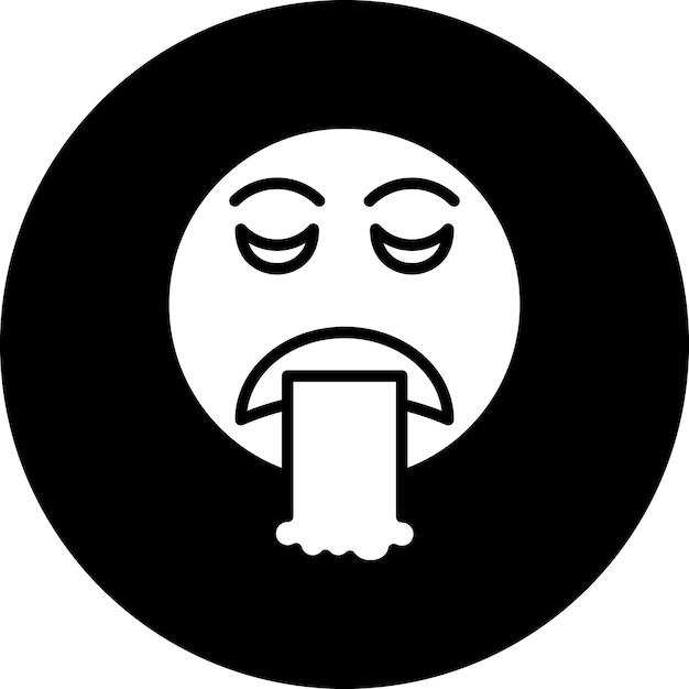 Vector vector design puke icon style