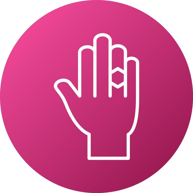 Vector Design Ring in Hand Icon Style