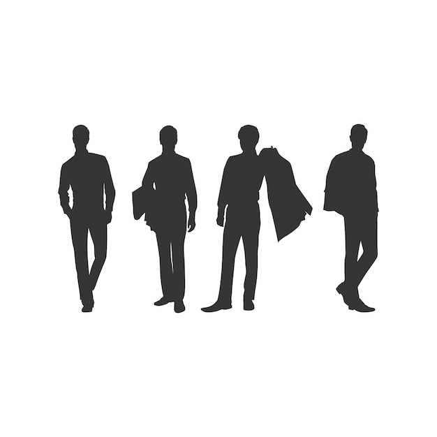 Vector vector design set silhouete of businessman