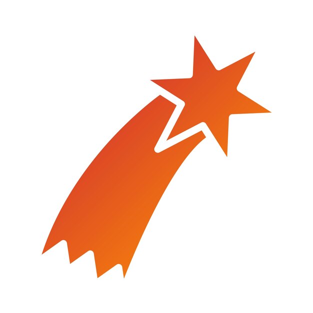 Vector vector design shooting star icon style