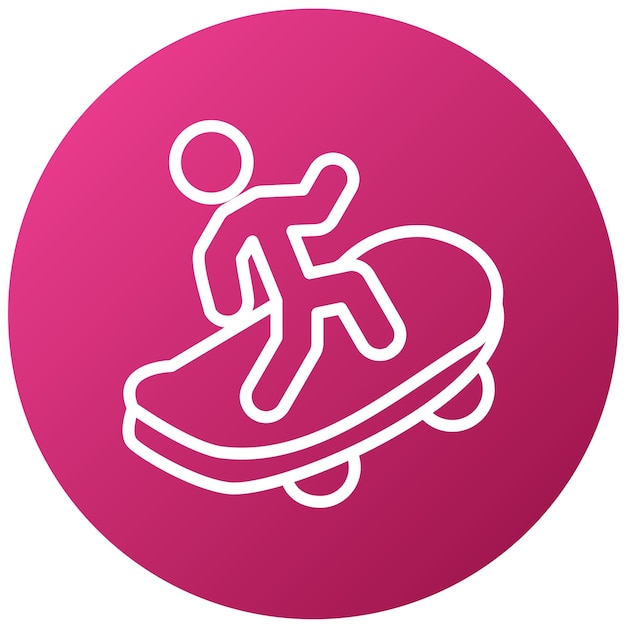 Vector Design Skateboarding Jump Icon Style