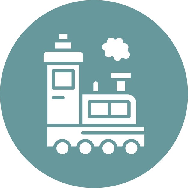 Vector Design Steam Train Icon Style