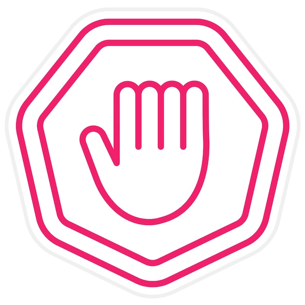 Vector Design Stop Sign Icon Style