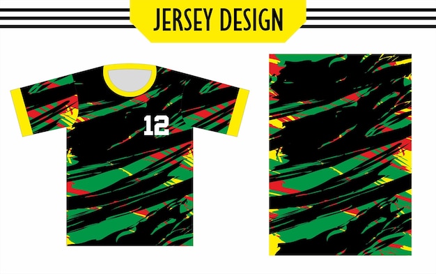 Vector design for sublimation football jersey template