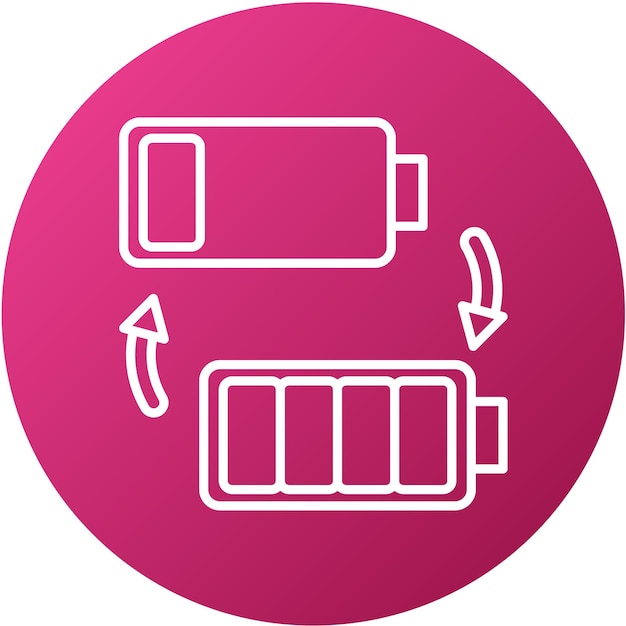 Vector Design Swappable Batteries Icon Style