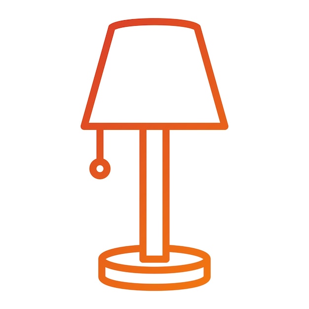 Vector Design Table Lamp Icon Style