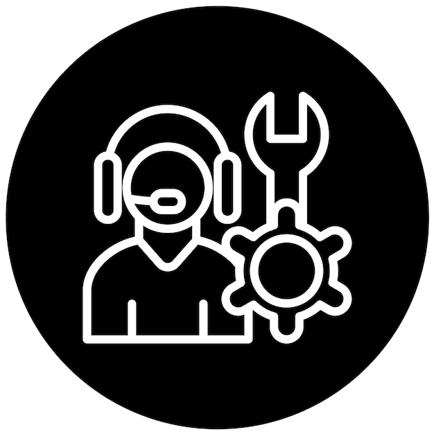 Vector Design Technical Support Icon Style