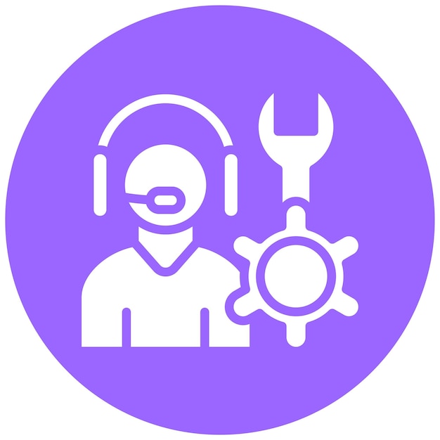 Vector Design Technical Support Icon Style