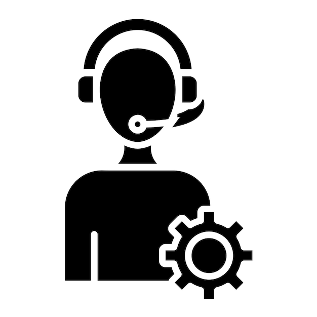 Vector Design Technical Support Icon Style