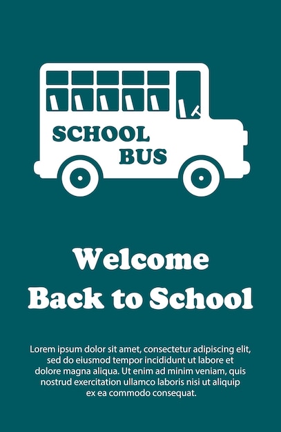 Vector design template for Back to school