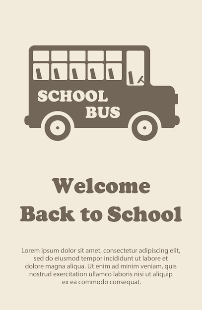 Vector design template for Back to school