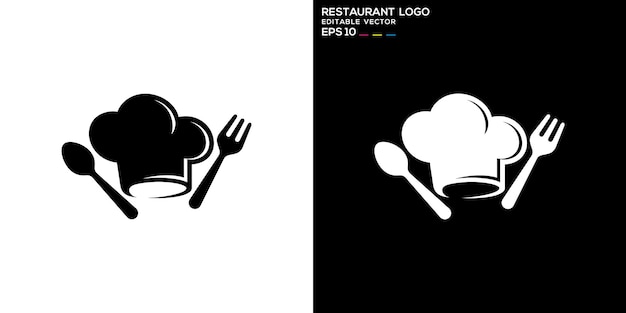 Vector design template of chef logo hat spatula cooking cooking utensils icon symbol EPS 10