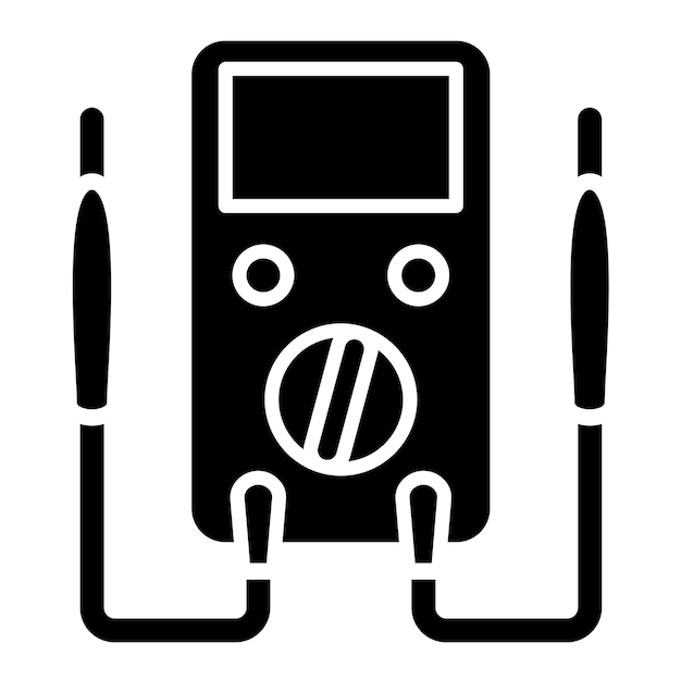 Vector Design Tester Machine Icon Style