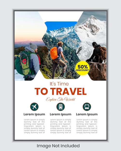 Vector vector design travel flyer template