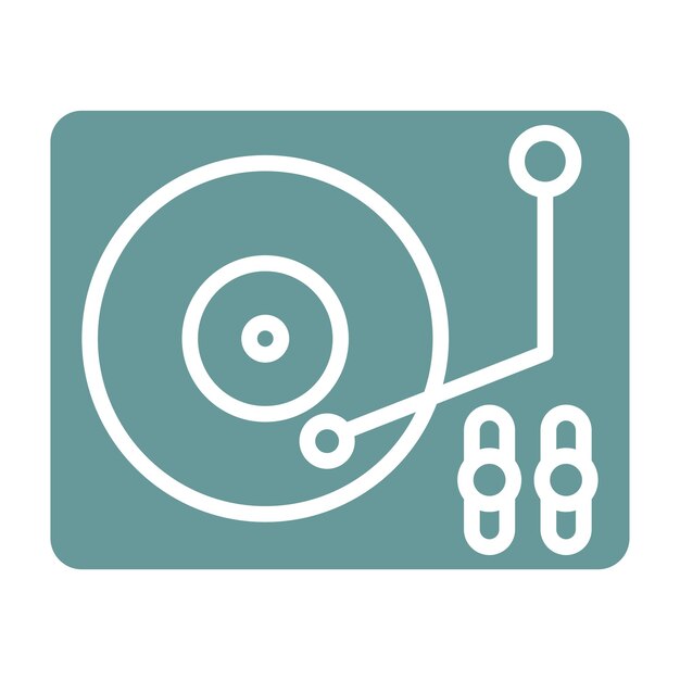 Vector vector design vinyl player icon style