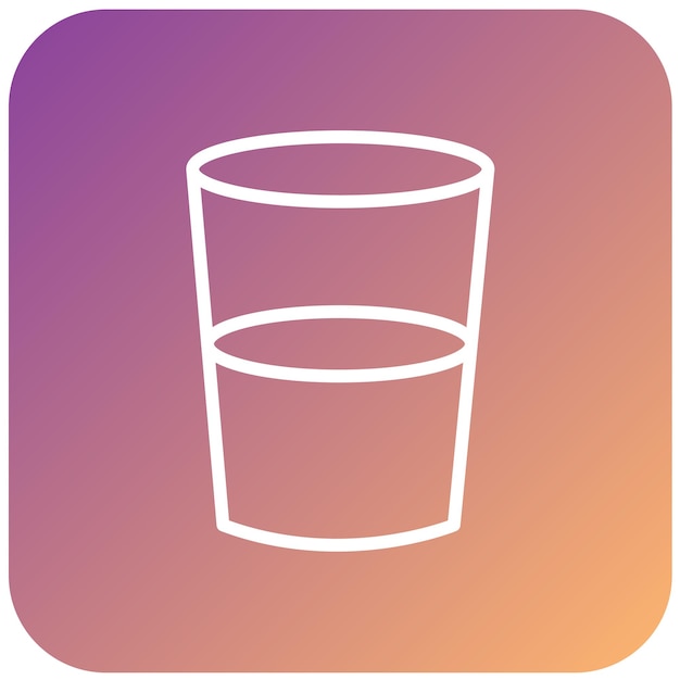 Vector Design Water Glass Icon Style