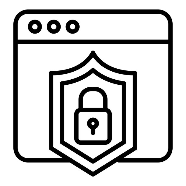 Vector Design Web Protection Icon Style