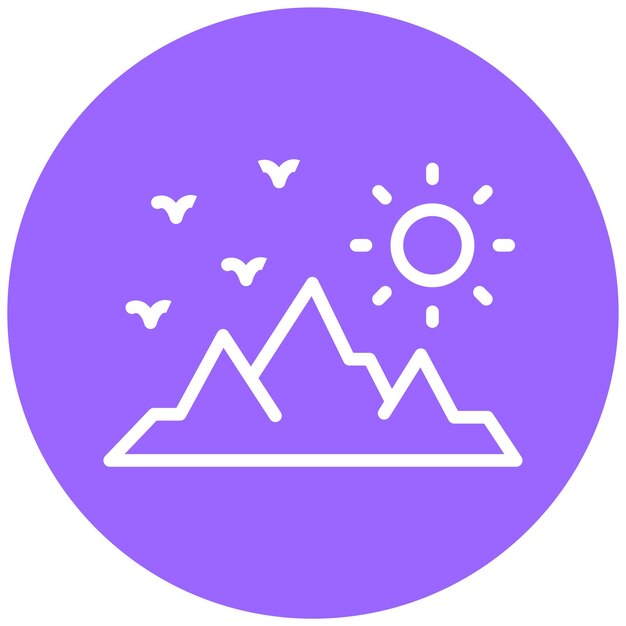 Vector vector design wellness summit icon style