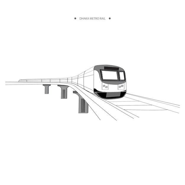 vector Dhaka metro rail