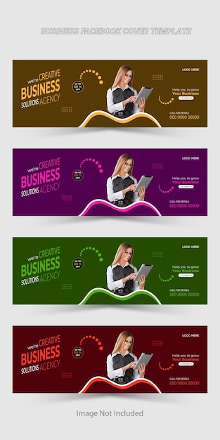 Vector digital marketing agency and corporate facebook cover template