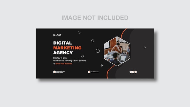 Vector digital marketing facebook banner template