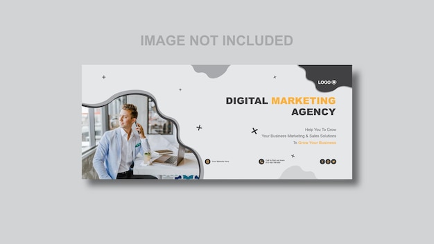 Vector digital marketing facebook cover social media post and banner template