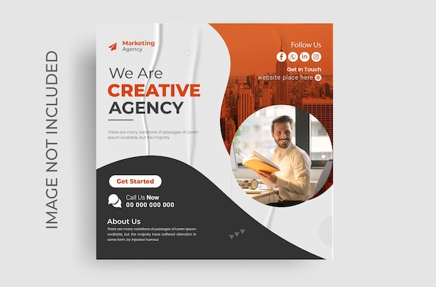 Vector digital marketing social media and Instagram post template banner