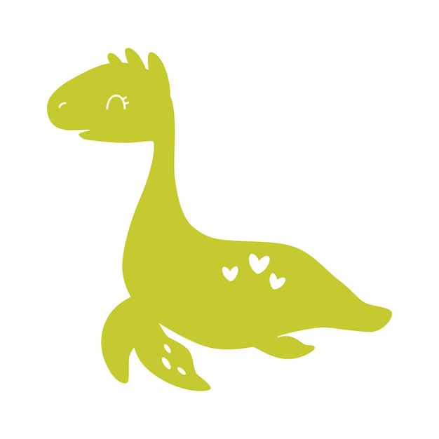 Vector dinosaur green silhouette