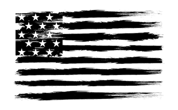 Vector vector of the distressed american flag