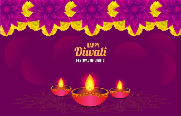 Vector vector diwali background greeting design for the celebration of indian festival diwali happy diwali