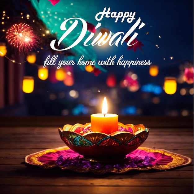 Vector Diwali social media post design