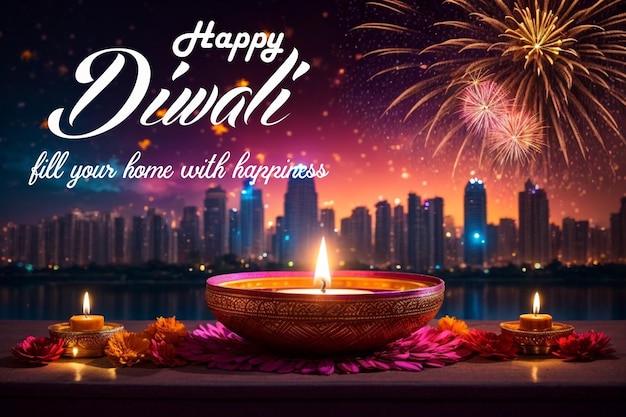 Vector Diwali social media post design