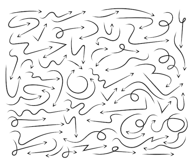 Vector Doodle Arrow Line Art Design Collection