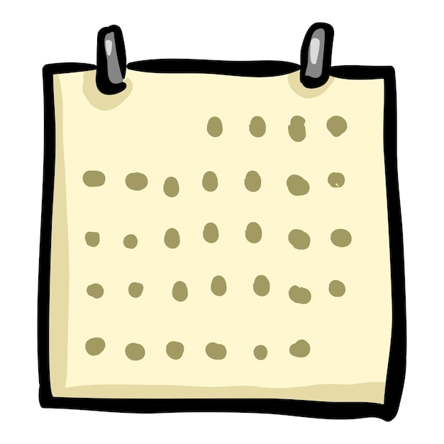 Vector Doodle Calendar Icon