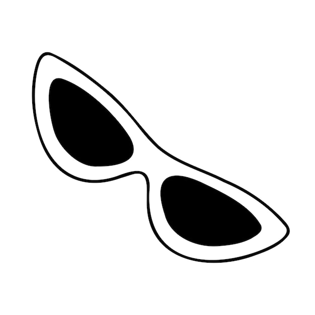 vector doodle illustration of sunglasses from the sun