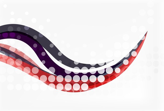 Vector vector dotted curve waves abstract background